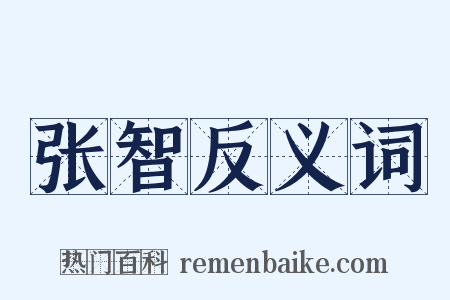 张智反义词是什么意思的图片